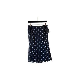 Jones Wear Fit & Flare Black Polka Dot Skirt. Size 10 NEW